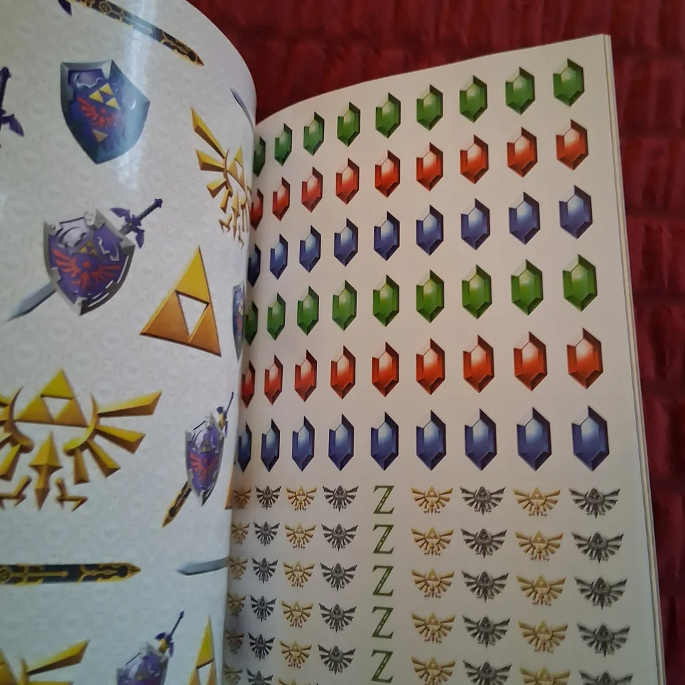 Official 2018 Nintendo Legend Of Zelda Sticker Book - Blue/Gold 800+ Stickers